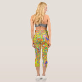 Leggings Capri design sari d'art Abstrait (Verso)