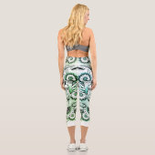 Leggings Capri Design tribal teinte verte (Verso)