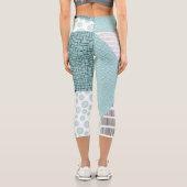 Leggings Capri Dessin Abstrait à main levée : Arrière - plan arti (Verso)
