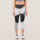 Leggings Capri Dessin Abstrait à main levée : Arrière - plan arti (Recto)