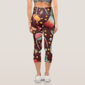Leggings Capri Dessin Alien : Espace Vintage (Verso)