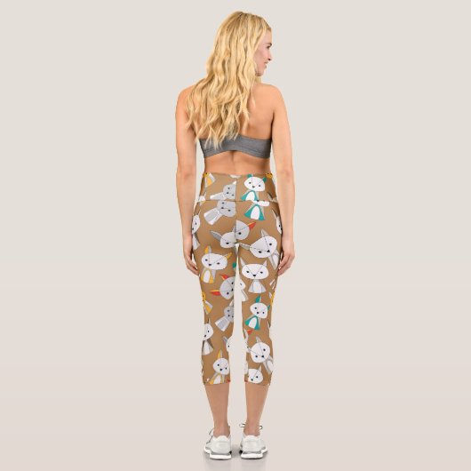 Leggings Capri Dessin coloré Fox (Verso)
