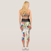 Leggings Capri Dessins Floraux à la Main de Guépard (Verso)