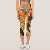 Leggings Capri Dia De Los Muertos Throw Pillow (Verso)