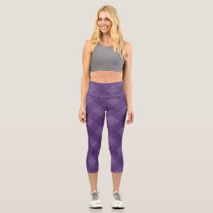 Leggings Capri Diagonale motif vérifiée 2 tons b violet