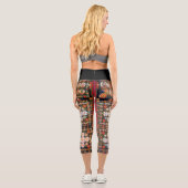 Leggings Capri Diagramme cosmique Mandala pour la méditation (Verso)