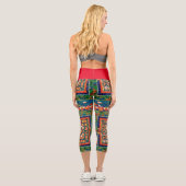 Leggings Capri Diagramme cosmique Mandala pour la méditation (Verso)