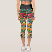 Leggings Capri Diagramme cosmique Mandala pour la méditation (Verso)