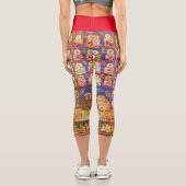 Leggings Capri Diagramme cosmique Mandala pour la méditation (Verso)