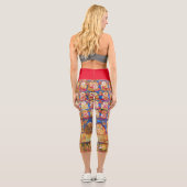 Leggings Capri Diagramme cosmique Mandala pour la méditation (Verso)