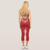 Leggings Capri Diamants et rouille (Verso)