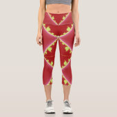 Leggings Capri Diamants et rouille (Recto)