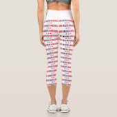 Leggings Capri Dieu bénisse l'Amérique haut-taille Capris (Verso)