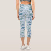 Leggings Capri Dinosaur Motif bleu (Verso)