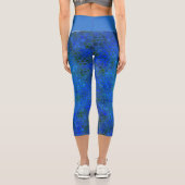 Leggings Capri Dinosaure bleu caché (Verso)