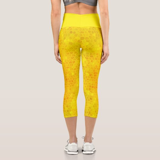 Leggings Capri Dinosaure d'or caché (Verso)