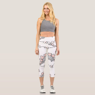 Leggings Capri Dinosaures de Doodle : Amusant Dessiné À La Main.