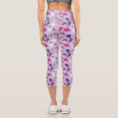 Leggings Capri Dinosaures de l'espace, Dinosaures mignons, Étoile (Verso)