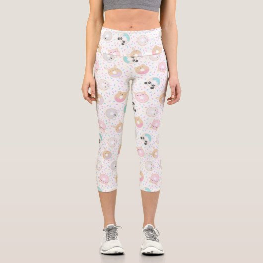 Leggings Capri Dinuts D'Animaux Et Parfums Mignons (Recto)