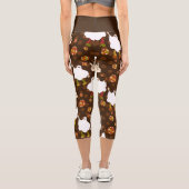 Leggings Capri disco halloween ghost africain brun (Verso)