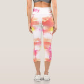 Leggings Capri Distressed nom Abstrait répétitif 6 Lettres HWCL (Verso)