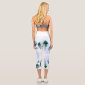 Leggings Capri Diverses Formes Vert Feuille Nature (Verso)