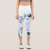 Leggings Capri Diverses Formes Vert Feuille Nature (Recto)