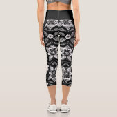 Leggings Capri Dose de marguerite N&B  (Verso)