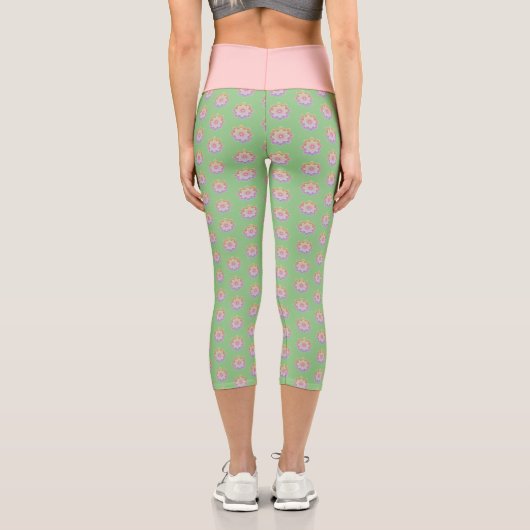 Leggings Capri Dot coloré Mandala (Verso)