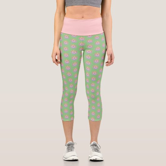 Leggings Capri Dot coloré Mandala (Recto)