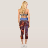 Leggings Capri Dot Mandala Bleu orange et violet (Verso)