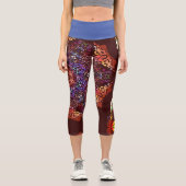 Leggings Capri Dot Mandala Bleu orange et violet (Recto)