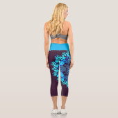 Leggings Capri Dot Mandala Flower bleu et violet (Verso)