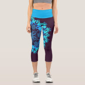 Leggings Capri Dot Mandala Flower bleu et violet (Recto)