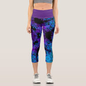 Leggings Capri Dot Mandala Flower bleu et violet (Recto)