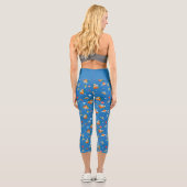 Leggings Capri Dr Seuss | Chat dans le Motif spatial Casquette (Verso)