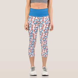 Leggings Capri Dr. Seuss   Chose Une Chose Deux Motif Drapeau Amé