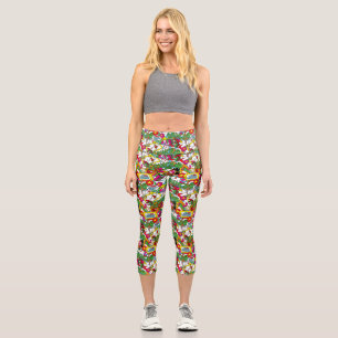 Leggings Capri Dr. Seuss Grinch Motif Coloré