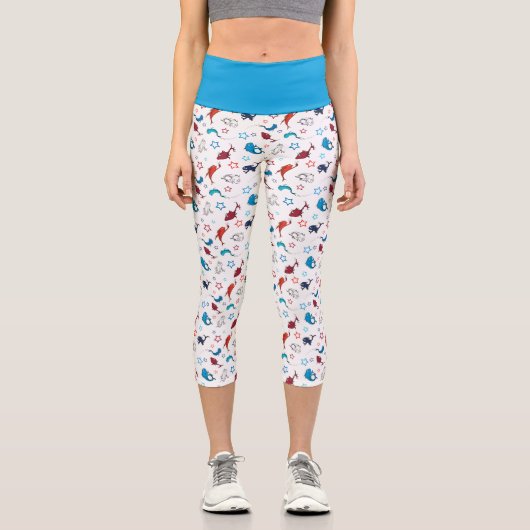 Leggings Capri Dr Seuss | Un poisson deux étoiles de poisson Moti (Recto)