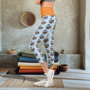 Leggings Capri Dragon d'eau chinois Poisson Koi