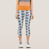 Leggings Capri Dragon d'eau chinois Poisson Koi (Recto)