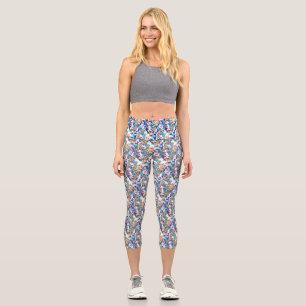 Leggings Capri dragon floral