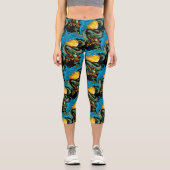 Leggings Capri Dragon japonais tatouage Art Eau Dragon Capri Legg (Recto)