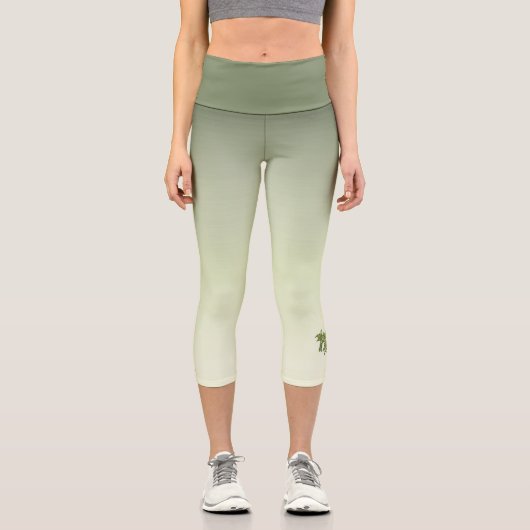 Leggings Capri Dragon volant vert (Recto)
