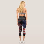 Leggings Capri Drape grunge U.S.A (Verso)