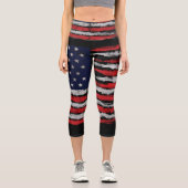 Leggings Capri Drape grunge U.S.A (Recto)