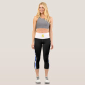 Leggings Capri Drapeau à rayures finlandais (Recto)