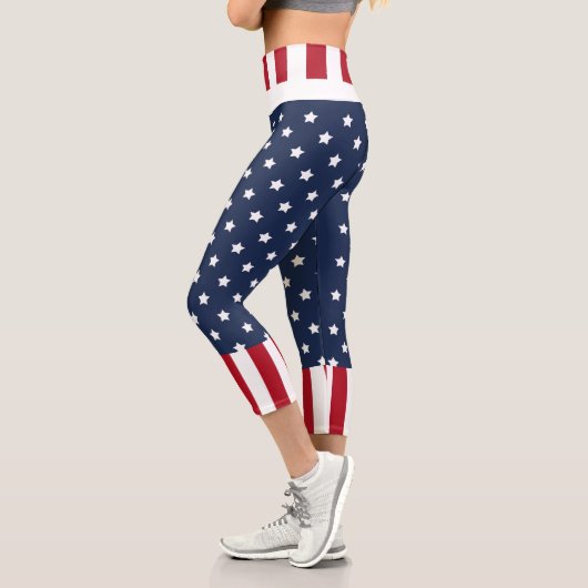 Leggings Capri Drapeau américain (Gauche)