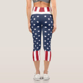 Leggings Capri Drapeau américain (Verso)