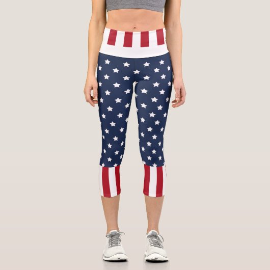 Leggings Capri Drapeau américain (Recto)